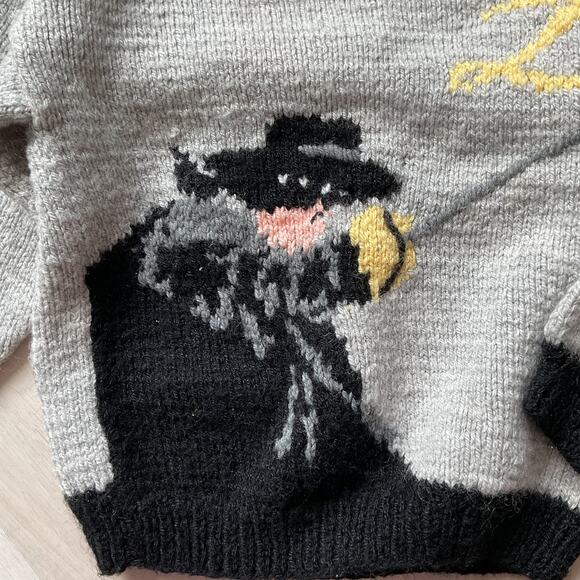 Zorro Boys Handmade Knit Jumper Sweater Large - Picture 2 of 16